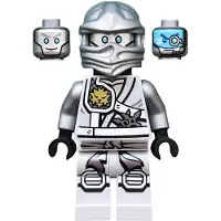 LEGO Minifiguur Zane - Titanium Ninja, lichtblauw, met schede (njo0251) – nieuw