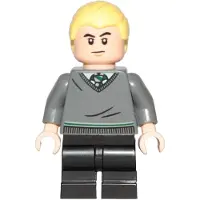 LEGO Minifiguur Draco Malfoy - Slytherin trui, zwarte benen (medium) (hp262) – nieuw
