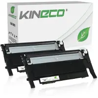 Kineco 2 tonercartridges, compatibel met Samsung CLT-K406S, CLP-360 N, ND Series, 365 W, CLX-3300, 3305, FN, FW, W Series, Xpress C410, C460 FW, W Series - zwart, elk voor 1.500 pagina's