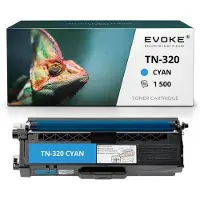 Evoke tonercartridge, compatibel met Brother-printers TN320 TN-320, cyaan, 1.500 pagina's, compatibel met MFC-9970CDW, DCP-9270CDN, HL-4150CDN, HL-4140CN