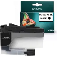 Evoke -compatibele cartridges voor de Epson-printer LC527 XL LC-527, zwart, 25 ml, compatibel met MFC-J4350DW en MFC-J4550DW