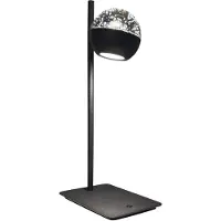 Steinhauer Belluno 4589ZW – Zwarte LED tafellamp met smoke glas en dim to warm