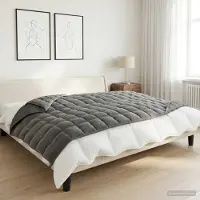 vidaXL Verzwaringsdeken Antraciet 122 x 183 cm 9 kg 100% Katoen 205T