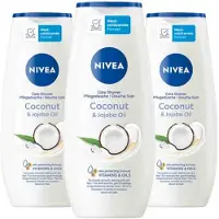 Nivea 3x Douchegel Coconut & Jojoba Oil 250 Ml