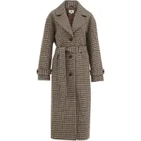 We fashion - Dames jas van wolmix met print - Oversized - Multikleur - Maat: 40