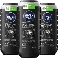 Nivea 3x Shampoo & Douchegel 3in1 Active Clean 250 ml