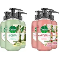 Dettol Handzeep Voordeelverpakking 6 Stuks – Zen & Zesty & Floral & Fruity – Hydraterend – 6 x 300 ml