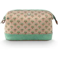 Pip studio Toilettas Bags Cooper Cosmetic Purse Large Jaipur Flower Khaki-Green 26x12