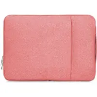 Mobigear Laptophoes geschikt voor Laptop | Denim Zipper Sleeve 13 - 14 inch Laptop hoes - Magenta