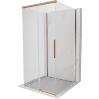 Mexen Rox-3S 3-zijdige schuifdouchecabine 100 x 100 , transparant, geborsteld koper - 8C2-100-100-65-00-3S
