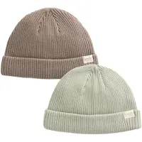 Next - Jongens - Set van 2 gebreide babybeanies - Bruin