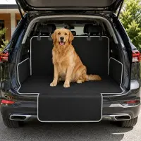 FLOKOO Autobeschermhoes Hond Achterbank & Kofferbak – Kofferbakbeschermer Auto – Waterdichte Hondenmat – Krasbestendige Kofferbakmat met Zijflappen – Universeel voor SUV, Stationwagen en Gezinsauto