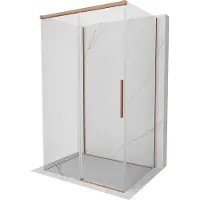 Mexen Rox-3S 3-zijdige schuifdouchecabine 100 x 120 , transparant, geborsteld koper - 8C2-100-120-65-00-3S