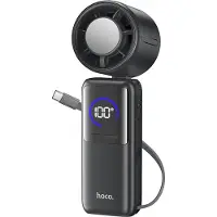 Hoco Draagbare Handventilator met Powerbank 6000mAh - Mini Ventilator met TEC Koelplaat - Oplaadbare Handheld Ventilator met LED Display - Verstelbare Ventilator met 100 Standen - USB-C Oplaadbaar