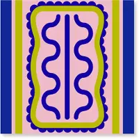 Housevitamin Papieren Servetten 33x33 cm – 3-laags – Life Flow – Blauw/ Roze – FSC-gecertificeerd – 20 stuks – Feestservetten – Party Decoratie – Tafelstyling
