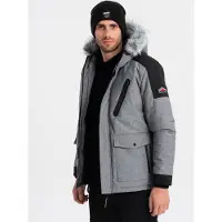OMBRE - Winterjas - Heren - Grijs - Italianstyle