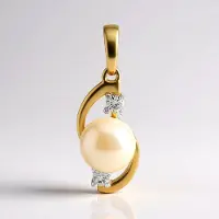 Cavill - Zilveren hanger met vergulde afwerking - Witte zoetwaterkweekparel 8 mm - 0,18 ct zirconia - Moderne elegante ketting chique dames