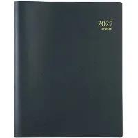 Brepols bureau agenda 2027 - TIMING [0.136] - GENOVA - Bureau agenda - 1 week op 2 pagina's - Weekoverzicht - Gespiraleerd - Zwart - 17.1 x 22 cm