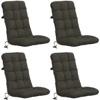 vidaXL 4-delige hoogrugkussen VIANEN 4 st 100% Polyester Antraciet