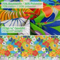 ANRO Tafelkleed Kleurrijke bloemen Meerkleurig Ovaal 220x140cm Met sierband Afwasbaar Waterafstotend