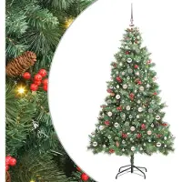 vidaXL Kunstkerstboom 300 LED's Warmwit PVC en Metalen Groen