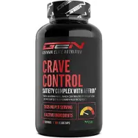 Gen Crave Control Satiety Complex - 180 Capsules - 3040 mg Glucomannan (Konjac) met Chroom, Affron Saffraan, Groene Thee & 5-HTP - Vezelcomplex - Vegan