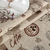 ANRO Tafelkleed Koffie Bruin Rond Ø120cm Rechte rand Afwasbaar Waterafstotend Binnen & Buiten