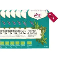Ruben Robijn Yogi Refresh & Focus Tea Bio - tray: 6 stuks