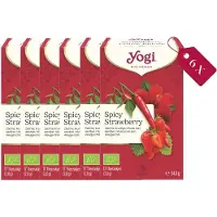 Ruben Robijn Yogi Spicy Strawberry Tea Bio - tray: 6 stuks