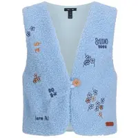 Nono teddy gilet met print - lichtblauw All over print - maat 104