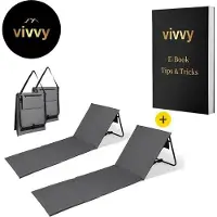 Markenlos Famanu strandmat met rugleuning - Comfortabel en opvouwbaar - 2-in-1