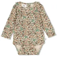 Feetje romper Lucky Bloombird - beige/groen/bruin Meisjes Stretchkatoen Ronde hals - maat 92