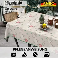 ANRO Tafelkleed Bergen Meerkleurig 160x120cm Met sierband Afwasbaar Waterafstotend Binnen & Buiten