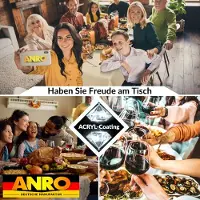 ANRO Tafelkleed Effen linnenlook Crème 130x90cm Rechte rand Afwasbaar Waterafstotend Binnen & Buiten