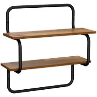 vidaXL Wandplank met 2 niveaus Oud hout 80 x 24,5 x 61 cm Bewerkt hout