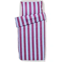 HEMA Dekbedovertrek 140x200/220cm Zacht Katoen Strepen Blauw-paars (multi)