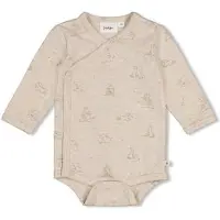 Feetje romper met print - beige Jongens/Meisjes Stretchkatoen V-hals All over print - maat 68