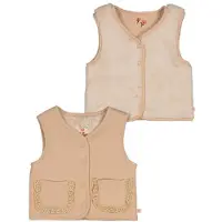 Feetje reversible gilet Forest Garden - beige Meisjes Katoen Ronde hals - maat 80