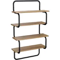 vidaXL 4-laags Wandplank Artisanaal eiken 80 x 24,5 x 104 cm