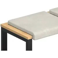 vidaXL Bankkussen 4 st fluweel Crèmekleurig Diepte 35 cm