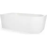 BLUE LABEL Rasmus half vrijstaand hoekbad 180x80 cm links wit