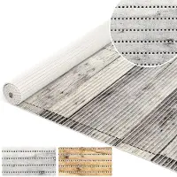 ANRO Badmat Houtlook Grijs 130x140cm Antislip Douchemat Afwasbaar Sneldrogend