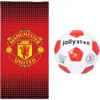 Manchester united strandset; strandlaken en voetbal