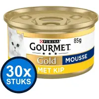 Gourmet 30x - Gold Mousse Kip - Kattenvoer Natvoer - 85 g