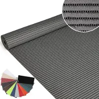 ANRO Badmat Grijs 130x120cm Antislip Douchemat Afwasbaar Sneldrogend