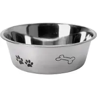 Dogs Collection Hondenvoerbak met Print 24 cm RVS