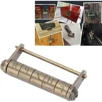 OEM Messing combinatie slot voor houten kisten en sieradenkistjes - Bronzen decoratieve kasten - Antiek design
