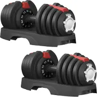 Songmics - Dumbbells - Verstelbare Dumbbell Set - 2 Stuks - 11-in-1 - Met Standaard