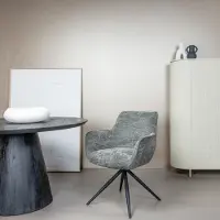 Tower Living Eetkamerstoel Fondo - Grijs Stof - 62x63x85cm