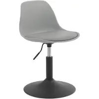 BellaFurn Verstelbare barkruk met rugleuning | Grijs | 41x39x61-73 cm